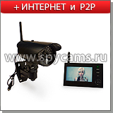 Беспроводной комплект камера + регистратор - BlackBox - 8107 IP Avtonom (4.3’) с доступом через интернет