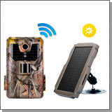 Комплект: Wi-Fi 4К фотоловушка с солнечной батареей «Филин WiFi-900-PRO» и «SP-08 Dual»
